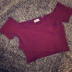 Hollister off shoulder crop top